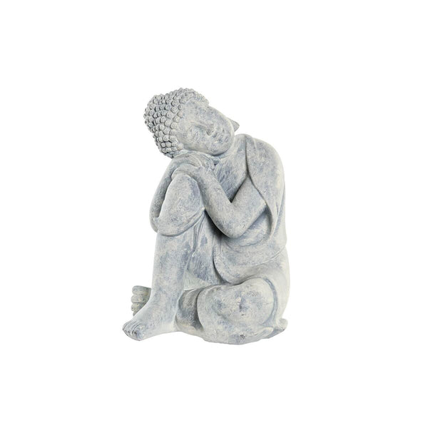 Orientalische Buddha Deko-Figur in Grau und Hellgrau