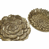 Goldene Relief-Pflanzenblattschale (2 Stück)