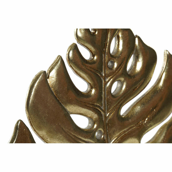 Tropical Pflanzenblatt Deko-Figur in Schwarz-Gold (2 Stück)