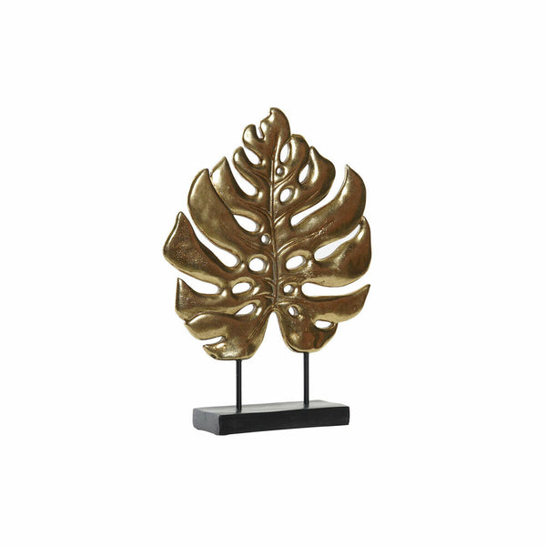 Tropical Pflanzenblatt Deko-Figur in Schwarz-Gold (2 Stück)
