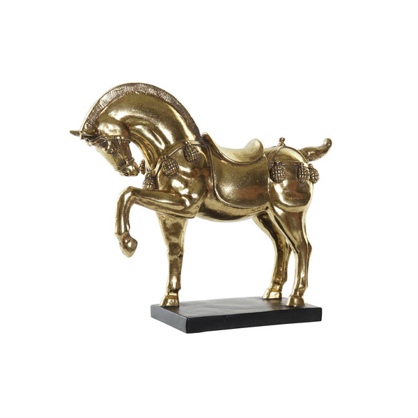 Schwarz-Goldene Pferde Deko-Figur