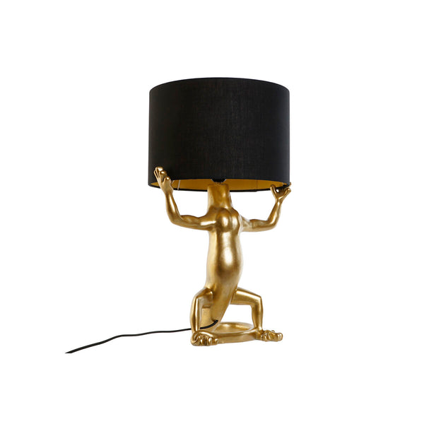Schwarze Goldene Harz Tischlampe (2 Stücke)