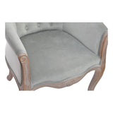Armchair Gray Polyester Rubber wood