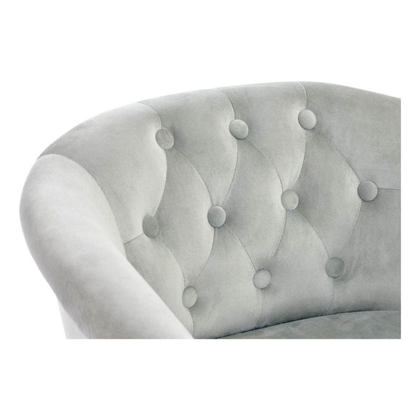 Armchair Grey Polyester Rubber wood